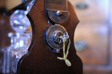 Load image into Gallery viewer, Vintage Locking Tantalus Decanter Box With Key - Cut Glass Decanters &amp; Tumblers
