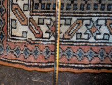 Load image into Gallery viewer, 6'3" x 4'4" - Vintage Anatolian Kars Kazak Geometric Wool Rug - Cocoa Brown, Ivory &amp; Blue - 190 x 132 cm
