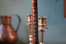 Load image into Gallery viewer, Pair Of Antique Brass Candlesticks - 17 Cm / 6.7 In - Turned Stems - Scalloped Bases
