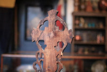 Load image into Gallery viewer, Antique Carved Wooden Crucifix With Metal Corpus - Black Forest -  43 cm / 16.9"
