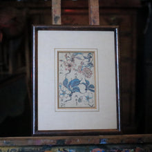 Load image into Gallery viewer, 26 X 32 Cm - Antique Framed Chinese Floral Painting With Calligraphy - 10.2" X 12.6"
