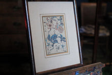 Load image into Gallery viewer, 26 X 32 Cm - Antique Framed Chinese Floral Painting With Calligraphy - 10.2" X 12.6"
