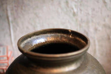 Load image into Gallery viewer, Antique Indian Brass Vase With Relief Figural Scene - 10.6"
