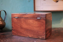Load image into Gallery viewer, Antique Georgian Inlaid Wooden Tea Caddy - 23 x 12 x 14 cm (9.1" x 4.7" x 5.5")
