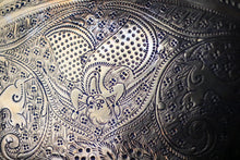 Load image into Gallery viewer, Vintage Hand-Engraved Brass Tray - Figural Birds &amp; Floral Arabesque  - 43cm / 17" Diameter
