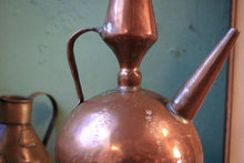 Load image into Gallery viewer, Antique Middle Eastern Copper Ewer - Long Spout Water Pitcher - 30 Cm Tall
