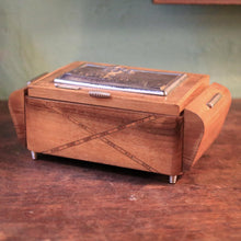 Load image into Gallery viewer, Italian Musical Cigar / cigarette Box - Maria Mari Made In Italy - Art Deco Wooden Smoking Box With Storage Compartments
