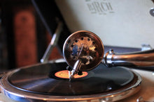 Load image into Gallery viewer, Working Birch Model No. 30 Portable Suitcase Gramophone - Wind-Up Phonograph Record Player
