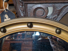 Load image into Gallery viewer, Vintage Convex Regency Style Butlers Porthole Mirror -49cm (19.3in) -
