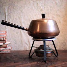Load image into Gallery viewer, Vintage Culinox Swiss Fondue Pot Set - Copper-Toned 1 L Pot With Stand &amp; Spirit Burner
