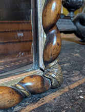 Load image into Gallery viewer, Antique Barley Twist Wall Mirror - Carved Wooden Frame - 68 x 53 cm
