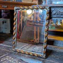 Load image into Gallery viewer, Antique Barley Twist Wall Mirror - Carved Wooden Frame - 68 x 53 cm
