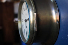 Load image into Gallery viewer, Antique Brass Wind up Bulkhead Wall Clock - Roman Numeral Dial - Working - 20 Cm
