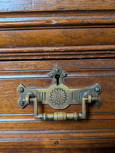 Load image into Gallery viewer, Antique Mahogany Pedestal Desk - English Paneled Writing Table - 135 x 75 x 50 cm
