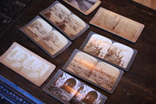 Load image into Gallery viewer, Antique Wooden Stereoscope Viewer - Victorian Stereoview Cards - Grand Tour Travel Photographs
