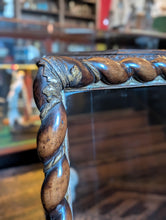 Load image into Gallery viewer, Antique Barley Twist Wall Mirror - Carved Wooden Frame - 68 x 53 cm
