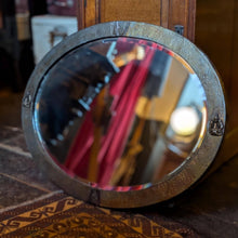 Load image into Gallery viewer, Antique Oval Metal Framed Arts and Crafts Wall Mirror - 65 X 51 Cm
