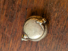 Load image into Gallery viewer, Antique Silver Sovereign Case - Circular Pocket Coin Holder With Hinged Cover
