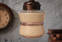 Load image into Gallery viewer, Vintage 1940's Art Deco Frosted Glass Pendant Light - Rewired With New B22 Bulb Holder
