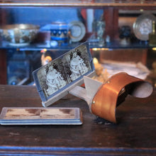 Load image into Gallery viewer, Antique Wooden Stereoscope Viewer - Victorian Stereoview Cards - Grand Tour Travel Photographs
