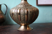 Load image into Gallery viewer, Vintage Engraved Indian Brass Surahi Vase Bottle – 26cm
