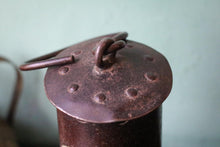 Load image into Gallery viewer, Antique Patterson Miners Lamp - Brass &amp; Steel Colliery Lamp - Industrial Decor - 26cm
