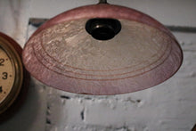 Load image into Gallery viewer, Vintage Pink Glass Pendant Light - Art Deco Style Ceiling Lamp - Rewired E27 With Twisted Cord
