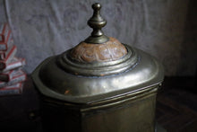 Load image into Gallery viewer, Antique Brass Tobacco Jar Humidor With Domed Lid - Decorative Table Box - 23 cm Tall
