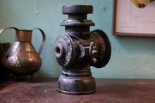 Load image into Gallery viewer, Antique Early 20th Century Carriage / Automobile Lamp - Red Glass Lens - 21 cm Tall

