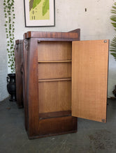 Load image into Gallery viewer, Art Deco Oak Sideboard Cabinet - Curved Front &amp; Carved Detail - 140 cm Wide

