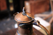 Load image into Gallery viewer, Antique Ottoman Copper Ewer Jug – Hand-Hammered Turkish Water Jug – 38 cm Tall
