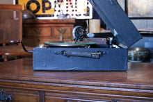 Load image into Gallery viewer, Antique Columbia Graphophone No.201 Portable Gramophone – Cased Wind-Up Record Player – 39 x 28 x 17 cm
