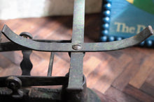 Load image into Gallery viewer, Antique Cast Iron Kitchen Scales – Brass Pan &amp; Weights – Decorative Balance Scale – 30cm Wide x 20cm Tall

