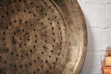 Load image into Gallery viewer, Antique Copper Kitchen Colander – Large Hanging Strainer Pan – Rustic French Country Decor – 37cm Diameter
