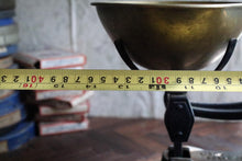 Load image into Gallery viewer, Antique Cast Iron Balance Scales – Brass Pans With Weights – Kitchen Scales
