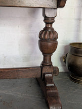 Load image into Gallery viewer, Antique Oak Refectory Table – Turned Baluster Legs – English Hall Table
