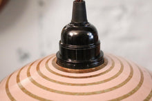 Load image into Gallery viewer, Vintage Pink Glass Pendant Light - Art Deco Style Ceiling Lamp - Rewired E27 With Twisted Cord
