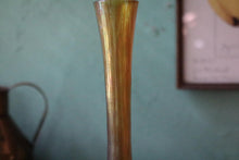 Load image into Gallery viewer, Antique Loetz Iridescent Glass Vase – Art Nouveau Bohemian Lustre Vase – Oil Spot / Phänomen Style – 25 cm / 9.8”

