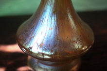 Load image into Gallery viewer, Antique Loetz Iridescent Glass Vase – Art Nouveau Bohemian Lustre Vase – Oil Spot / Phänomen Style – 25 cm / 9.8”
