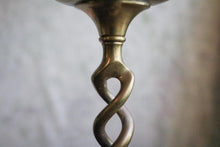 Load image into Gallery viewer, Vintage Brass Chalice Goblet – Twisted Stem Candlestick / Vessel – 32cm Tall
