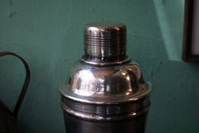Load image into Gallery viewer, Vintage Art Deco Silver-Plated Cocktail Shaker - Three Piece Barware - 8.3" Tall
