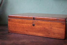 Load image into Gallery viewer, Antique Wooden Pencil Case / Artist Box  - Divided Interior – 18 x 14 x 6 cm
