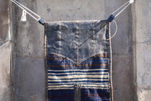 Load image into Gallery viewer, Vintage Afghan Baluch Saddle Bag – Handwoven Tribal Wool &amp; Leather Hanging – Early 20th Century – 124 x 47 cm / 48.8" x 18.5"
