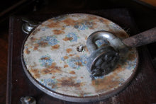 Load image into Gallery viewer, Antique Edwardian Green Horn Tabletop Gramophone Phonograph
