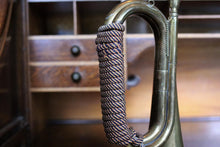Load image into Gallery viewer, Antique Brass Military Bugle With Braided Cord &amp; Tassel - Decorative Cavalry Style Horn - 27cm Long
