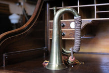 Load image into Gallery viewer, Antique Brass Military Bugle With Braided Cord &amp; Tassel - Decorative Cavalry Style Horn - 27cm Long
