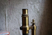 Load image into Gallery viewer, 19th Century French Brass Microscope By Nachet – Rue Serpente Paris – Antique Scientific Instrument – Early Laboratory Decor
