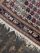 Load image into Gallery viewer, 2'11" x 4'9" - Antique Hand-Knotted Bokhara Wool Prayer Rug - Geometric Tribal Carpet - 146 x 88 cm
