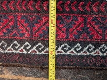 Load image into Gallery viewer, 3'1" x 5'4" - Vintage Afghan Baluch Hand-Knotted Wool Rug - Madder Red &amp; Indigo Tribal Rug - 95 x 164 cm
