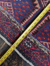 Load image into Gallery viewer, 3'1" x 5'4" - Vintage Afghan Baluch Hand-Knotted Wool Rug - Madder Red &amp; Indigo Tribal Rug - 95 x 164 cm
